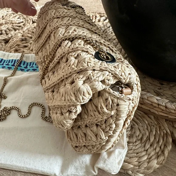 Tory Burch Small Convertible Raffia Bag - Picture 5 of 10